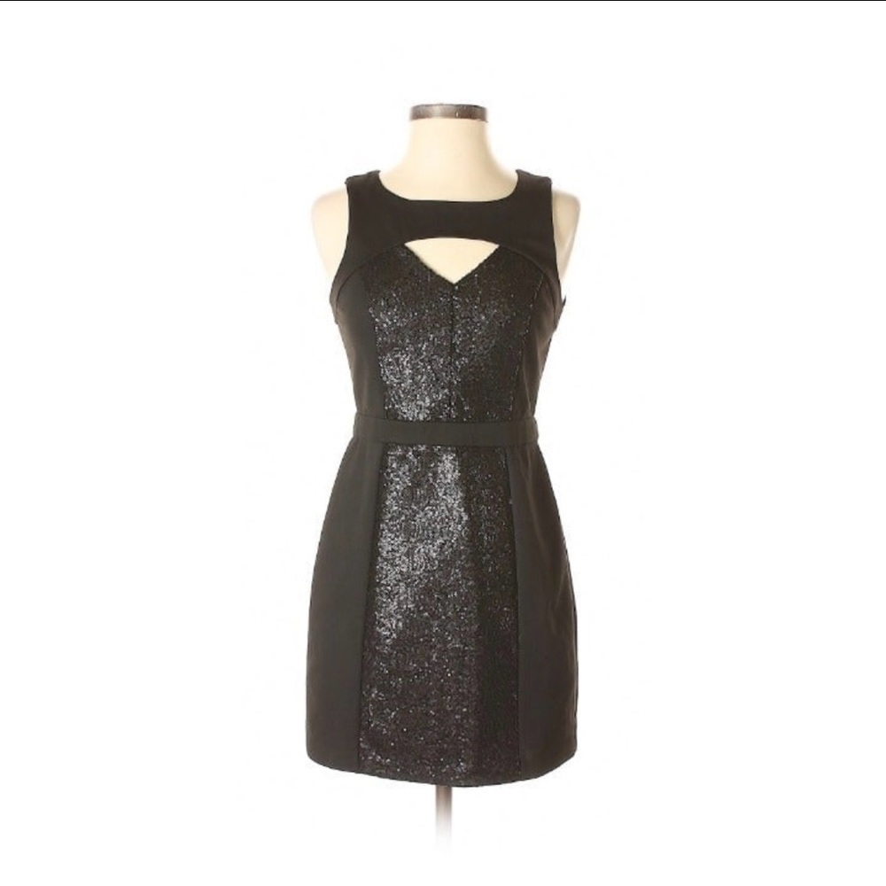 BCBGeneration Size 4 Cocktail Black Dress Party New Year Wedding Sequined NWOT